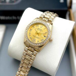 Rolex | Premium Gold Chain Watch, Available in Golden Dial & Silver Dial
