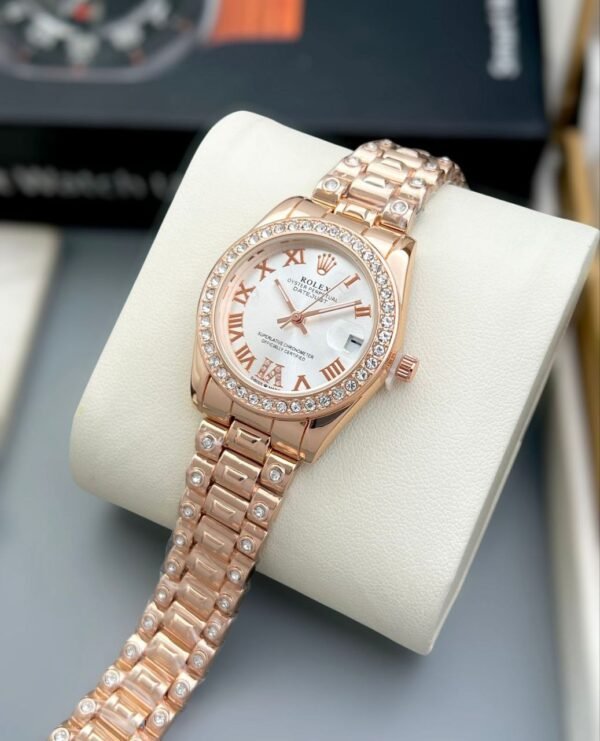 Rolex | Premium Gold Chain Watch, Available in Golden Dial & Silver Dial - Image 2